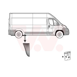 Moulure aile arrière droite empattement court  2950mm devant l essieu gris