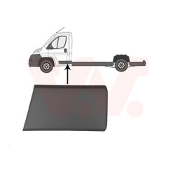 Moulure gauche pickup - chassis-cabine coin arrière gauche de la cabine gris