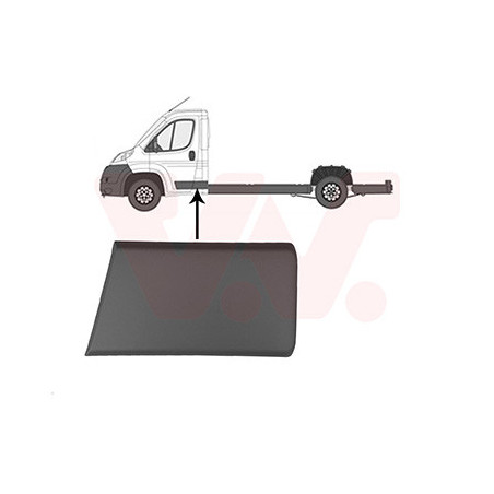 Moulure gauche pickup - chassis-cabine coin arrière gauche de la cabine gris