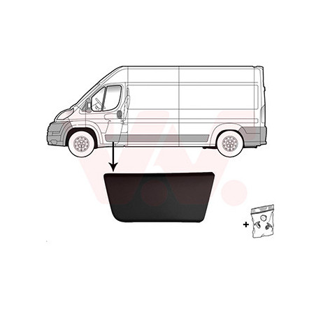 Moulure porte avant gauche noir