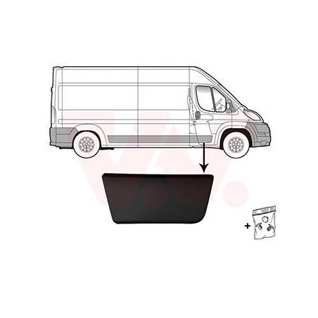 Moulure porte avant droite noir