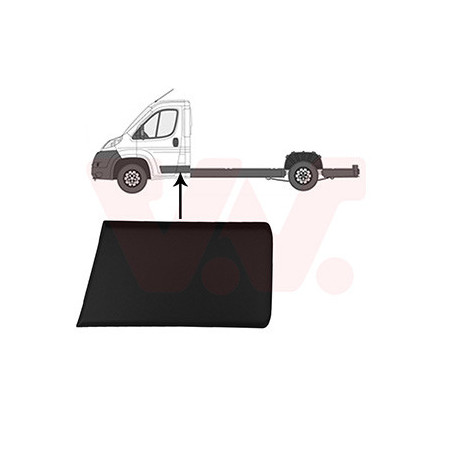 Moulure gauche pickup - chassis-cabine coin arrière gauche de la cabine noir