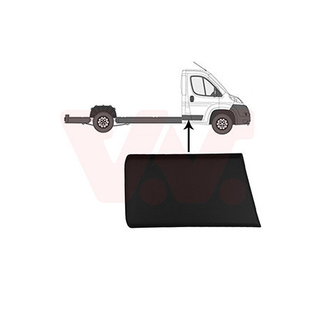 Moulure droite pickup - chassis-cabine coin arrière droit de la cabine noir