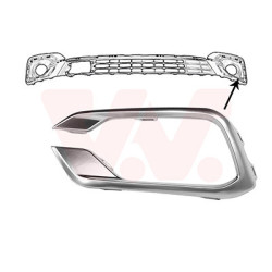 Cercle anti brouillard gauche chrome