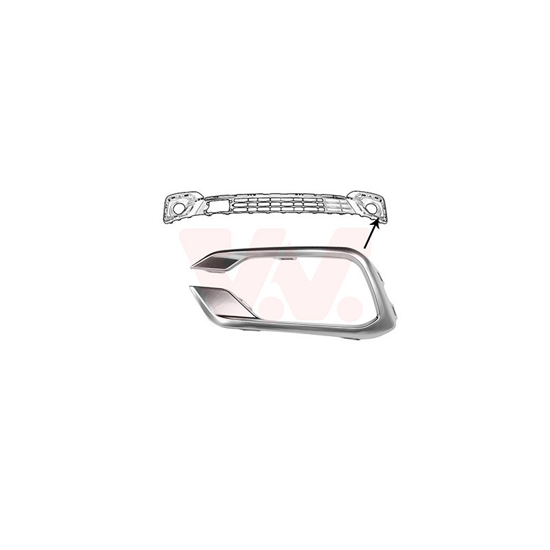 Cercle anti brouillard gauche chrome