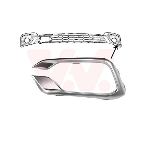 Cercle anti brouillard gauche chrome