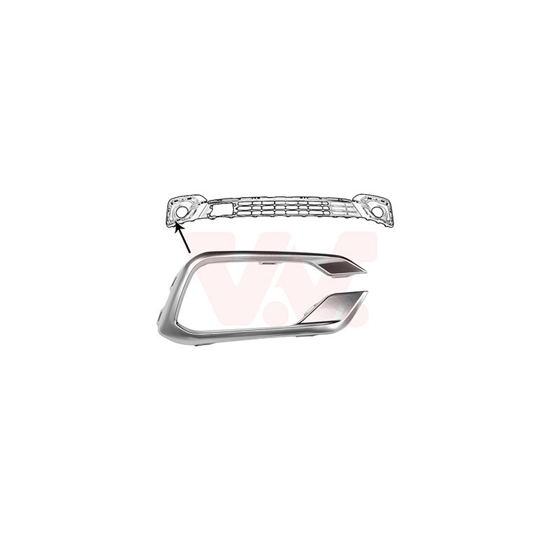 Cercle anti brouillard droit chrome