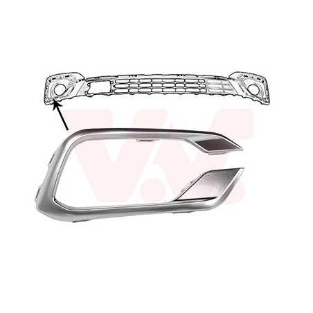 Cercle anti brouillard droit chrome