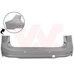 Pare-choc arrière en primer break  6 trous pour parkassist pas active