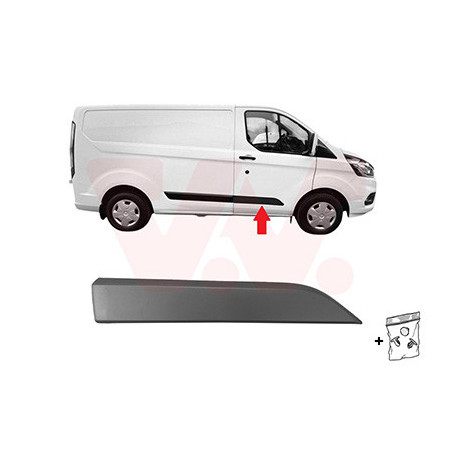 Moulure porte avant droite gris