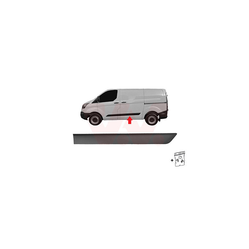 Moulure aile arrière gauche inférieure gris