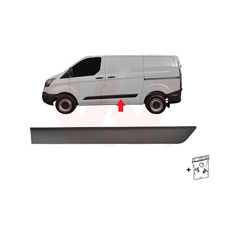Moulure aile arrière gauche inférieure gris