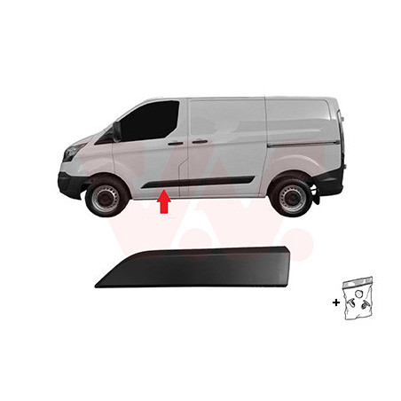 Moulure porte avant gauche noir partie avant