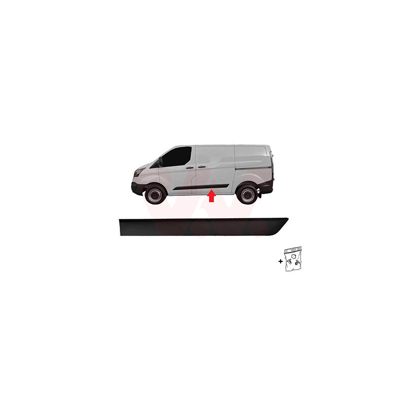 Moulure aile arrière gauche inférieure primer