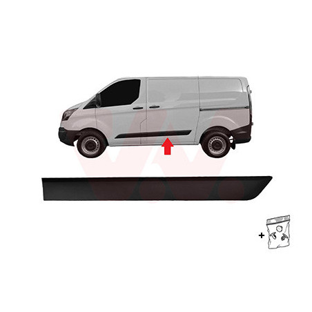 Moulure aile arrière gauche inférieure primer