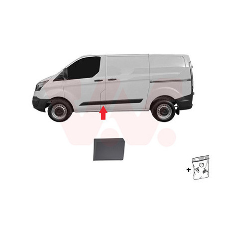 Moulure porte avant gauche gris partie arrière