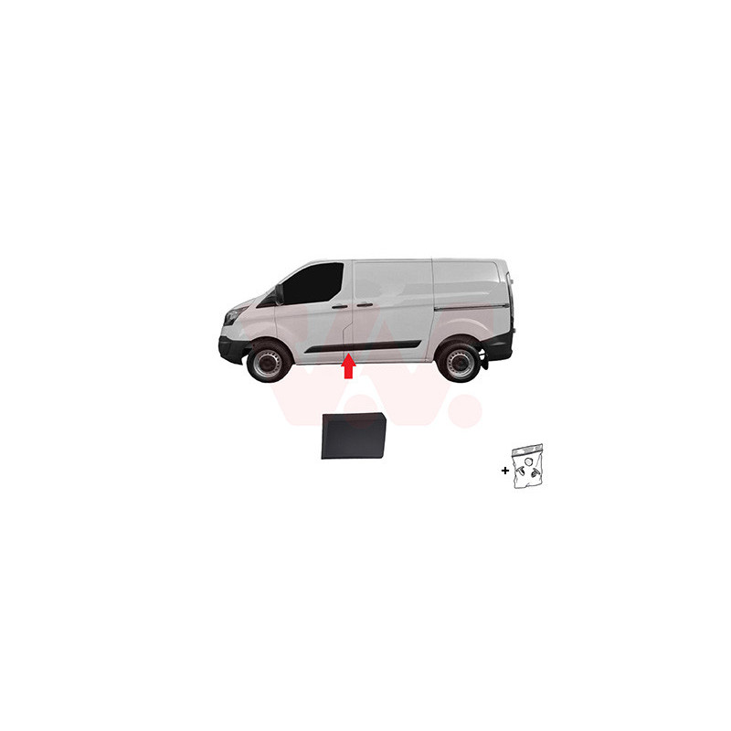 Moulure porte avant gauche noir partie arrière