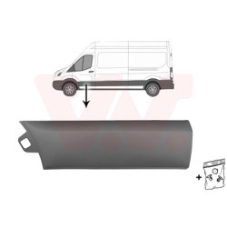 Moulure porte avant gauche -19 gris -trou pour lampe