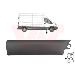 Moulure porte avant droite -19 gris -trou pour lampe