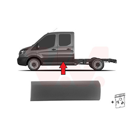 Moulure gauche -19 empattement court gris pickup - chassis-cabine