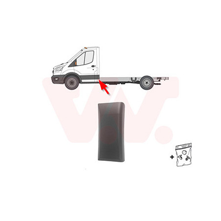 Moulure gauche -19 pickup - chassis-cabine coin arrière gauche de la cabine gris