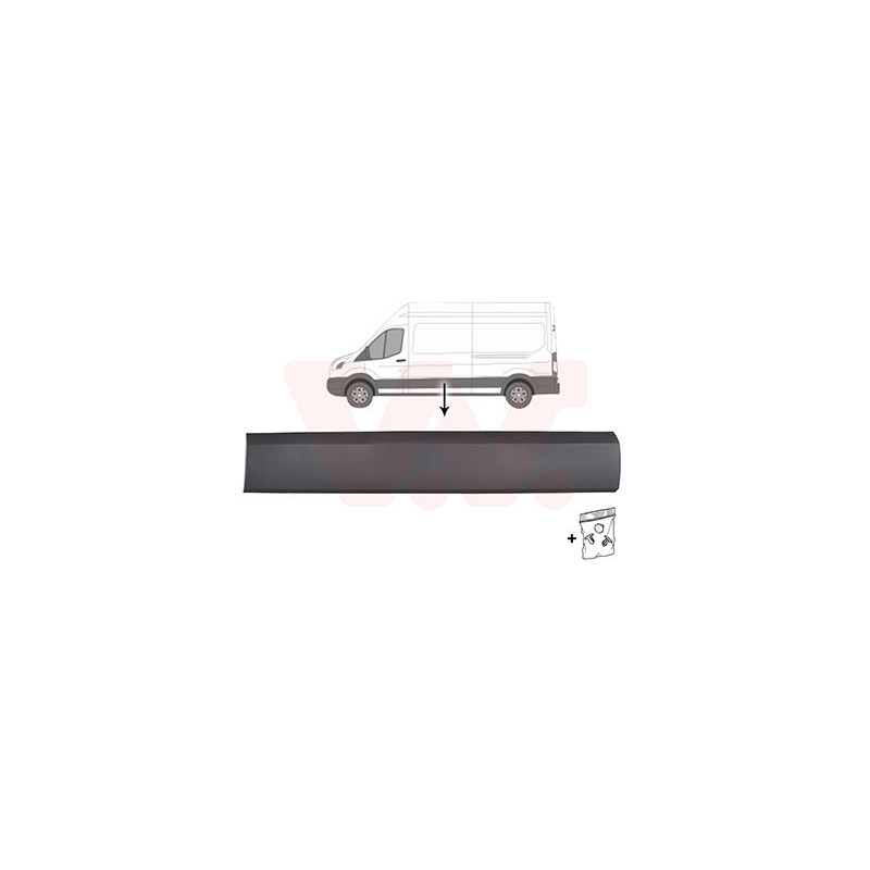 Moulure gauche -19 empattement court   long gris