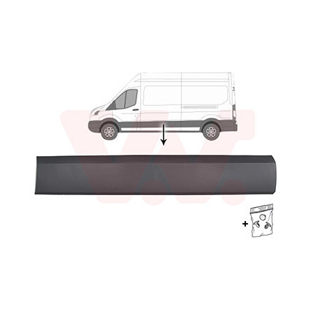 Moulure gauche -19 empattement court   long gris