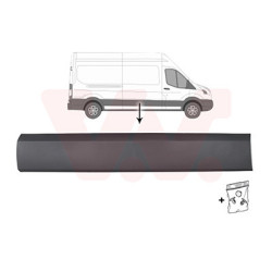 Moulure droite -19 empattement court   long gris