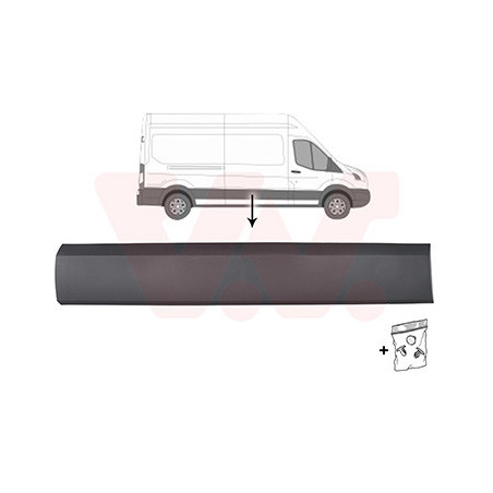 Moulure droite -19 empattement court   long gris