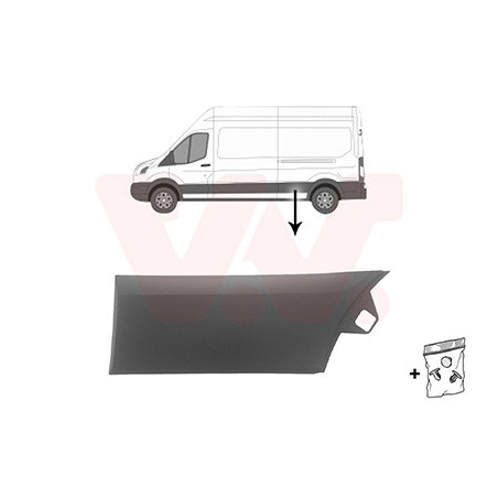Moulure gauche -19 latéral devant l essieu empattement long -trou pour lampe