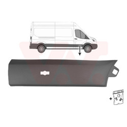 Moulure porte avant droite -19 gris  trou pour lampe