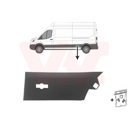 Moulure gauche -19 latéral devant l essieu empattement long pour véhicules avec pneus simples à l arrière  trou pourlampe