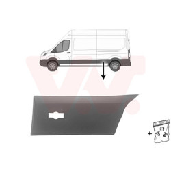 Moulure gauche -19 latéral devant l essieu empattement long pour véhicules avec pneus doubles  trou pour lampe