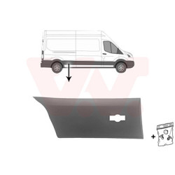 Moulure droite -19 latéral devant l essieu empattement long pour véhicules avec pneus doubles  trou pour lampe