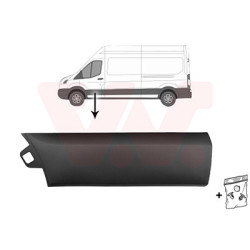 Moulure porte avant gauche 19  noir -trou pour lampe