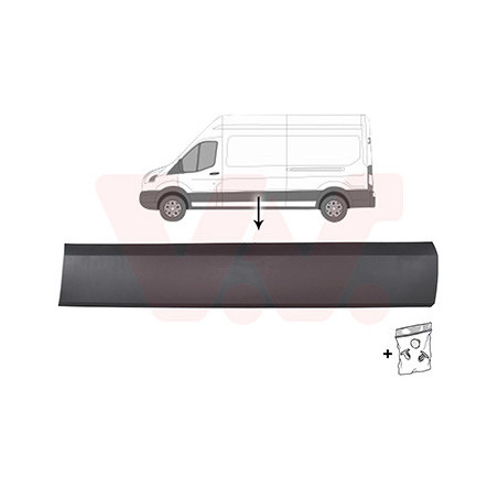 Moulure gauche 19  empattement court   long noir