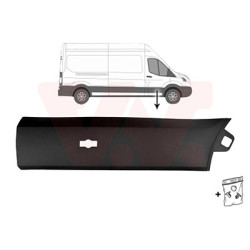 Moulure porte avant droite 19  noir  trou pour lampe