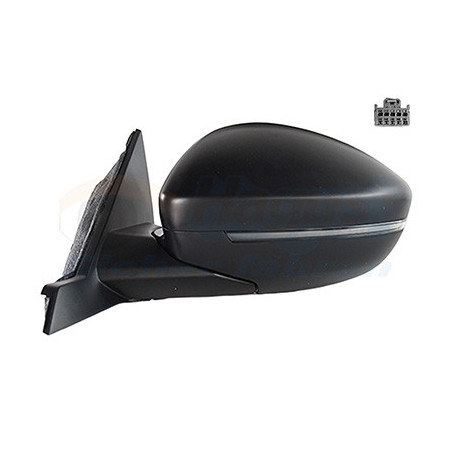 Rétroviseur électrique complet gauche 6pin noir chauffant