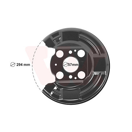 Protection disque frein arrière gauche ou droit pour diamètre du disque de frein [mm]  294