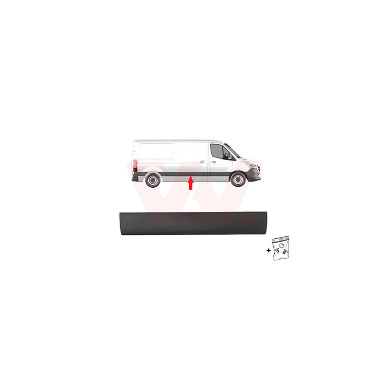 Moulure droite latéral partie centrale empattement court