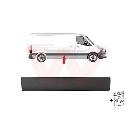 Moulure droite latéral partie centrale empattement court