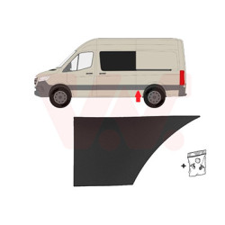 Moulure gauche latéral partie arrière devant l essieu empattement court