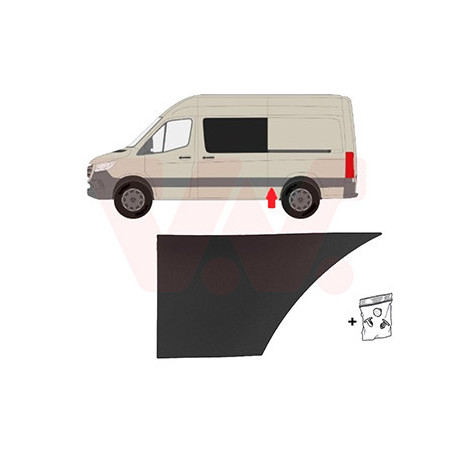 Moulure gauche latéral partie arrière devant l essieu empattement court