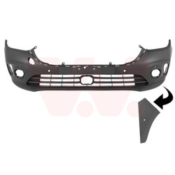 Pare-choc avant en primer avec trous pour parkassist pour véhicules avec antibrouillard