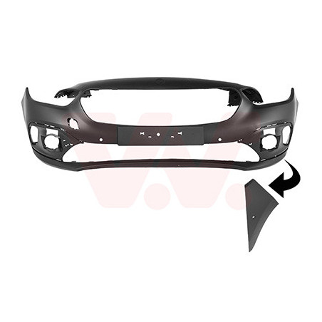 Pare-choc avant en primer  4 trous pour parkassist pour véhicules avec phares antibrouillard (led)