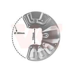 Protection disque frein avant gauche pour diamètre du disque de frein [mm]  330 pour diamètre dudisque defrein [mm]   350