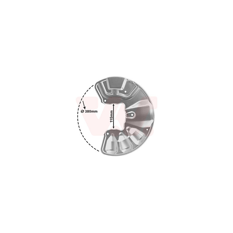 Protection disque frein avant gauche pour diamètre du disque de frein [mm]  330 pour diamètre dudisque defrein [mm]   350