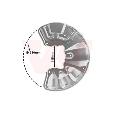 Protection disque frein avant gauche pour diamètre du disque de frein [mm]  330 pour diamètre dudisque defrein [mm]   350