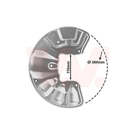 Protection disque frein avant droit pour diamètre du disque de frein [mm]  330 pour diamètre dudisque defrein [mm]   350