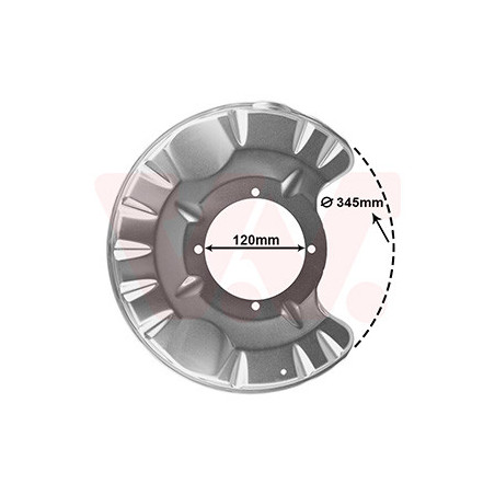 Protection disque frein arrière droit pour diamètre du disque de frein [mm]  325-330-345